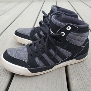 Adidas | M7 | Black/Gray Neo Raleigh Mid Top Basketball Sneakers